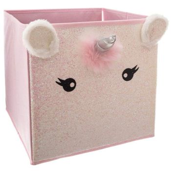 Caja De Almacenamiento Infantil Atmosphera Unicornio 29 X 39,5 X 29cm Rosa