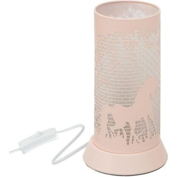Lámpara Decorativa De Metal - E14 - 25 W - H. 20,5cm - Rosa Atmosphera