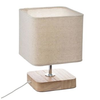 Lámpara De Sobremesa De Madera Atmosphera 14 X 21 Cm Marrón