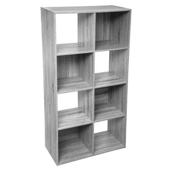 Librería Panelado Con Estantes Five 67,5x32x134 Gris