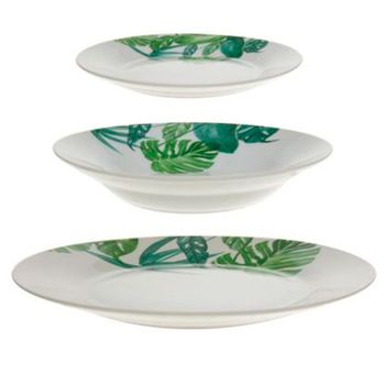 Vajilla 18 Piezas Hojas Porcelana 1 Cm con Ofertas en Carrefour