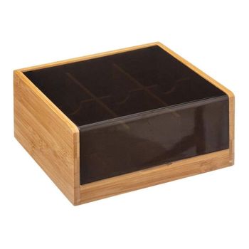 Caja De Té O Infusiones Madera 21,8x21x10