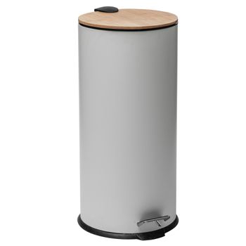 Papelera / Cubo De Basura / Contenedor De Residuos Con Pedal 30l Blanco Natureo