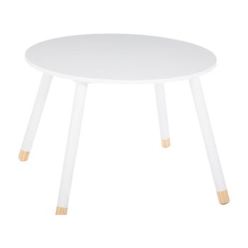 Mesa Infantil Redonda Madera Dulzura Blanca Atmosphera