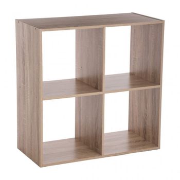 Estanteria Madera Para 4 Cajas Organizadoras 67,6x32x67,6cm