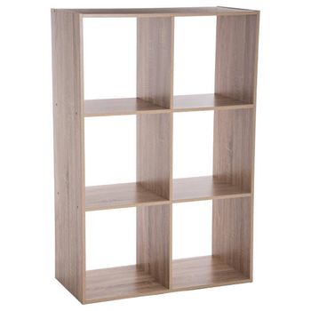 Estantes Con 6 Compartimientoos De Madera Five 67,5 X 32 X 100,5 Cm Beige