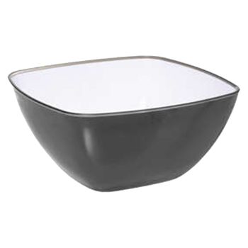 Ensaladera De Forma Cuadrada Color Gris Perfecta Para Tu Cocina|l. 14 X D. 14 X H. 6,6 Cm