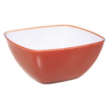 Ensaladera De Forma Cuadrada Color Rojo Perfecta Para Tu Cocina| l. 19 X D. 19 X H. 9 Cm