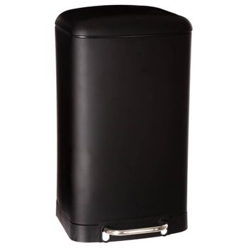 Contenedor De Basura Metal Con Pedal Five"ariane" 30 L 34x32x61 Negro