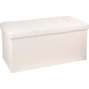 Puff Doble Plegable Lysandre - Beige - 75,7x37,5x38cm Atmosphera