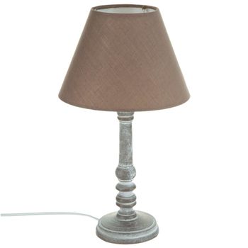 Lámpara De Madera Taupe H.36cm