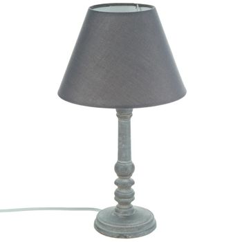 Lámpara De Madera Gris H.36cm