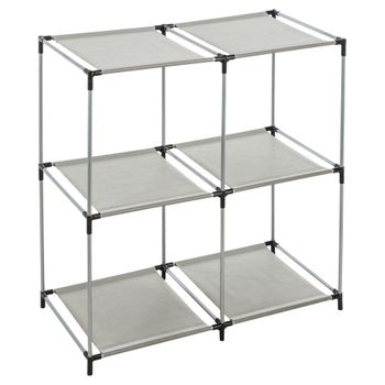 Estantería Doble Con 3 Estantes Five Modular Shelves 69 X 34,6 Gris/negro