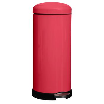 Papelera / Cubo De Basura / Contenedor De Residuos Con Pedal 30l Retro Rojo