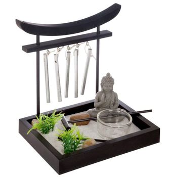 Jardín Campaña Zen Atmosphera Deco Green Zen Garden 15 X 12 Cm Negro