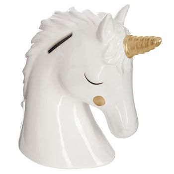 Hucha Infantil "unicornio" Blanca Atmosphera