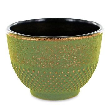 Taza De Hierro Fundido Verde Y Bronce 0,15 L