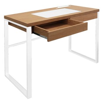 Mesa Despacho De Madera Y Metal Cmp Iberica 100 X 50,3 X 74 Cm Bicolor