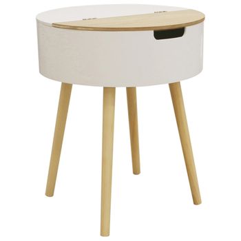 Mesa-cofre De Madera Cmp Iberica 45 X 45 X 54,5 Cm Blanco