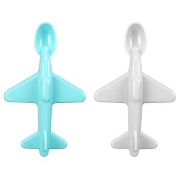 Set De 2 Cucharas De Bebé En Forma De Avión