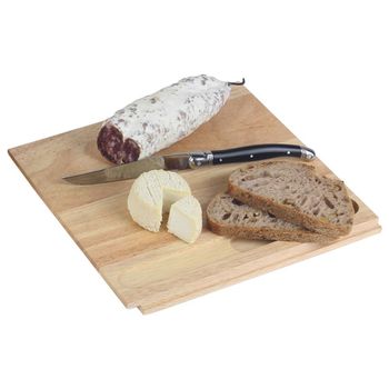 Caja De Queso Con Cuchillo De Madera Cmp Iberica Blanco