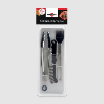 Krampouz Set De 3 Utensilios Para Grill Y Barbacoa - Asg1