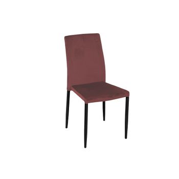 Pack 6 Sillas Comedor DENIA de Tela color Capuchino con Patas de Metal  (Capuchino x 6 unidades)