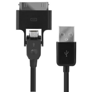 Cable Usb/micro Usb Con Adaptador Para Iphone/ipad De 30 Pines