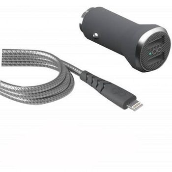 El Cargador Elegante Del Coche De 2.4a Ic Reforzó El Cable Usb A/lightning