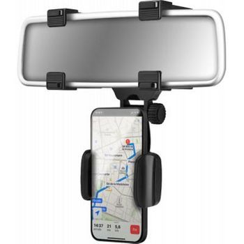 Soporte De Coche Para Smartphone Ajustable En Espejo Giratorio 360