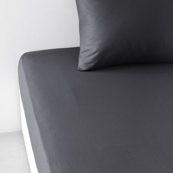 Sábana Bajera Ajustable Lisa Rosa Cama 90 Cm - 90x190/200 Cm, 100% Algodón.  con Ofertas en Carrefour