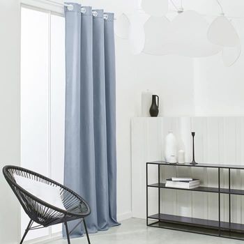 Cortinas Opacas Con Ganchos 2 Piezas Gris 140x175 Cm Vidaxl con Ofertas en  Carrefour