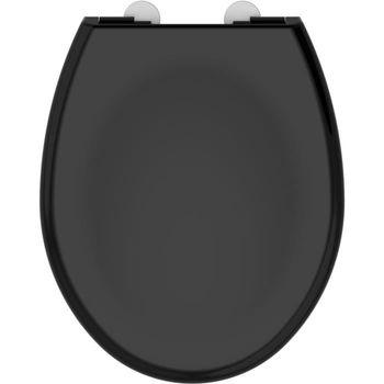 Asiento De Inodoro Boreo - Negro Brillante Allibert Bath & Design