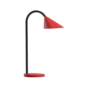 Lampara De Escritorio Unilux Sol Led 4w Brazo Flexible Abs Y Metal Rojo Base