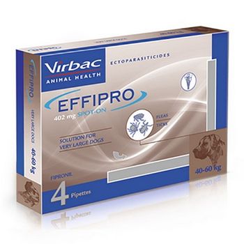 Effipro Spot On 4 Pipetas Antiparasitaria De 402 Mg Para Perros Muy Grandes