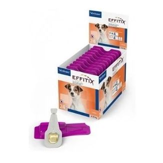 Pipetas Effitix S Para Perros Pequeños (4 A 10 Kg) Anti Parásitos, Pulgas, Garrapatas Y Flebotomos - Expositor 24 Pipetas