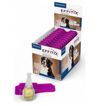 24 Pipetas Effitix Xl Para Perros Gigantes (40-60 Kg) Pulgas, Garrapatas Y Flebotomos