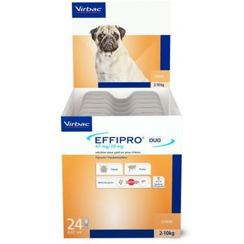 Effipro Spot On 24 Pipetas Antiparasitarias De 67 Mg Para Perros Pequeños