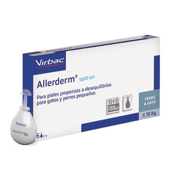 Virbac Allerderm Spot-on Perros Pequeños, 6 Pip 2 Ml