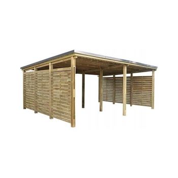 Caseta De Madera Machihembrada Gardiun Alexander Ii - 5,52 M² Exterior  256x216x218 Cm Cubierta Asfáltica con Ofertas en Carrefour