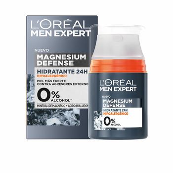 Crema Facial Hidratante L'oreal Make Up Men Expert Magnesium Defense 24 Horas (50 Ml)