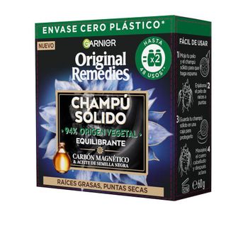 Original Remedies Champú Sólido Equilibrante Carbón Magnético 60 Gr