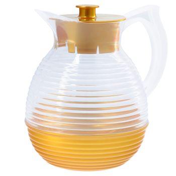 Original - La Carafe - Jarra Vintage Y Atemporal 100% Made In France - Capacidad 1.3l - Sin Bisfenol A - Reciclable - Compatible Con Lavavajillas Y Microondas - Tapón Incluido - Dorado