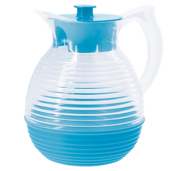 Original - La Carafe - Jarra Vintage Y Atemporal 100% Made In France - Capacidad 1.3l - Libre De Bisfenol A - Reciclable - Compatible Con Lavavajillas Y Microondas - Tapón Incluido - Azur