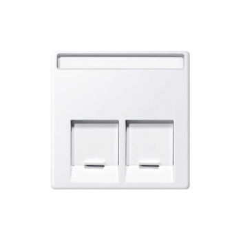 Tapa Rj45 Doble Blanco Activo Schneider Elegance Mtn469925