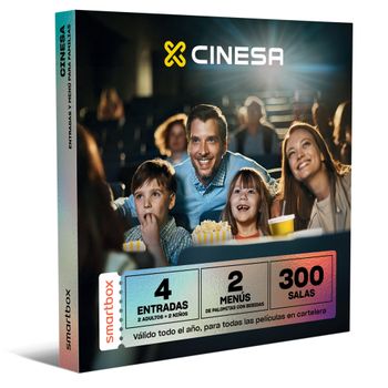 Caja Regalo Aventura - 4 Entradas De Cine Para 2 Adultos Y 2 Niños