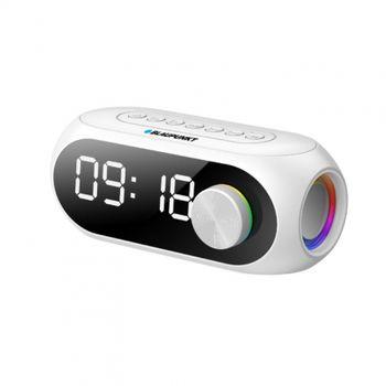 Altavoz Blaupunkt Blp2250w Bluetooth C/ Reloj Despertador+fm+usb+aux+sd, Color Blanco