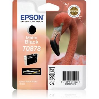 Epson - Flamingo Cartucho T0878 Negro Mate