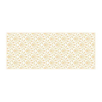 Alfombra De Pasillo Duchessy  160x66x1.5 Cm Color Beige, Blanco Vente-unique