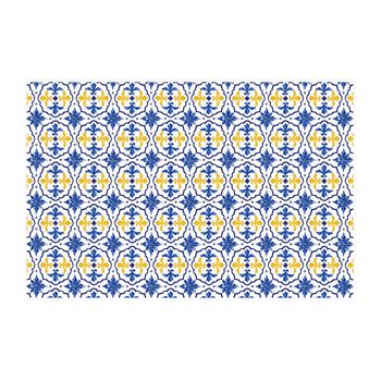 Alfombra De Salón Florili  180x120x1.5 Cm Color Azul, Amarillo Vente-unique